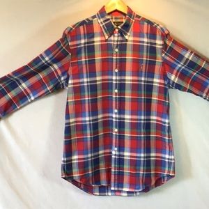 🔅SALE🔅 Ralph Lauren woven cotton long sleeve button down shirt (Classic Med.)